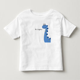 Söt blå dinosaurie - Anpassat namn Sophia T Shirt