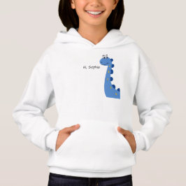 Söt blå dinosaurie - Anpassat namn Sophia T Shirt