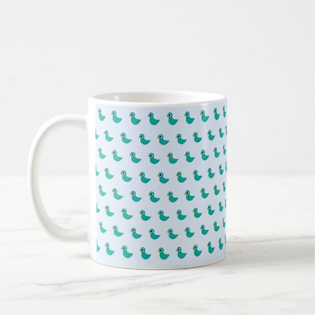 Söt blå fågel kaffemugg (Vänster)