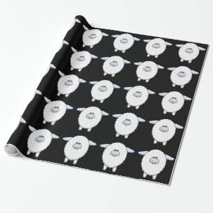 Söt blå får Baby Shower-inslagspapper Presentpapper