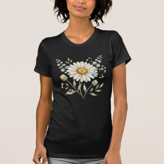 Söt blå fjäril tusensköna akvarellkonst t shirt