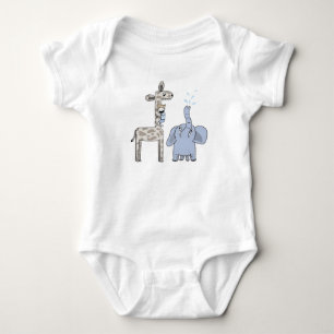 Söt blå giraff Baby-bodysuit - Whimsical T Shirt