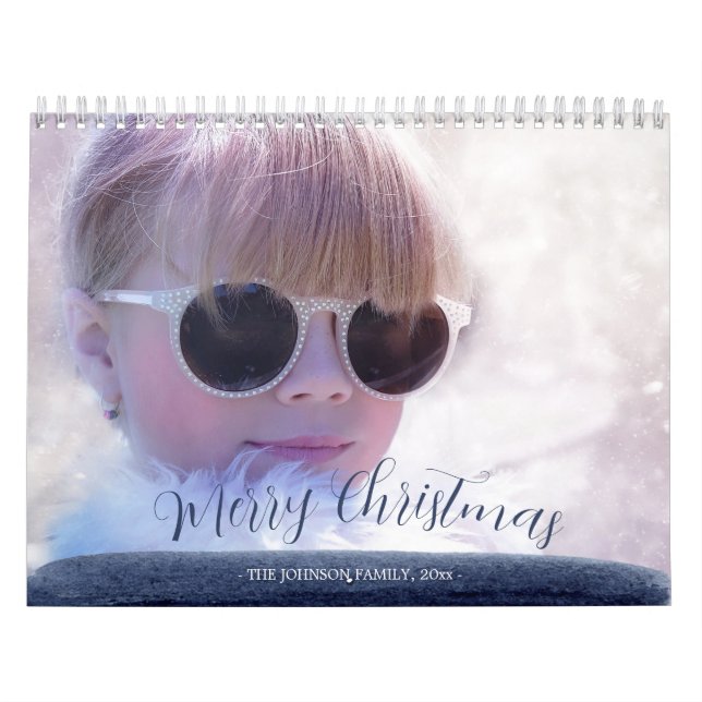 Söt blå God jul-kalender Kalender (Omslag)