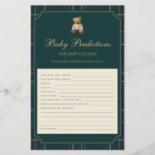 Söt Blå Grön Karoad Björn Baby Shower Lek