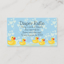 Söt blå gul gummiank Baby Shower Tilläggskort