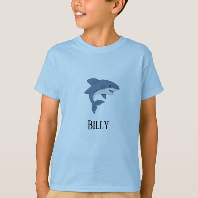 Söt blå haj personlig t shirt (Framsida)