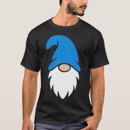 Söt blå hatt jul tomte t shirt