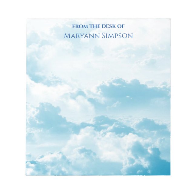 Söt Blå himmel från skrivbordet Anteckningsblock (Framsida)