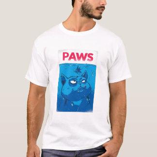 Söt blå katt “Tass” Rolig kattälskare T-shirt