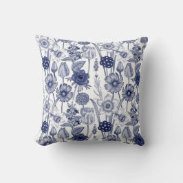 Söt Blå och vita blommor nr 1 Pillow Kudde