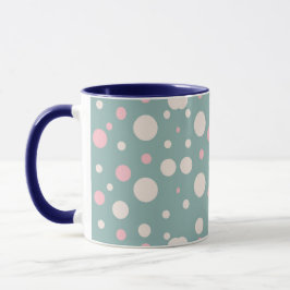 Söt blå prickig kaffemugg