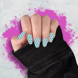 Söt blå pumpa Halloween minx spikkonst