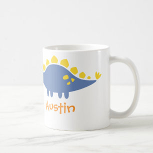 Söt blå Stegosaurus-dinosaurie för barn Kaffemugg