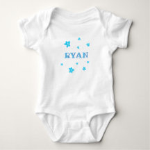 Söt Blå Stjärnor Baby Pojke Namn Kroppsoverall