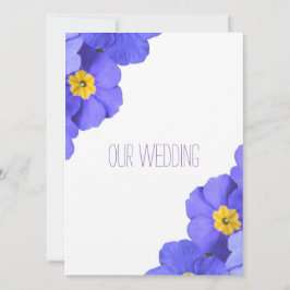 Söt blå trädgårdsblommor Christian, religiösa Inbjudningar