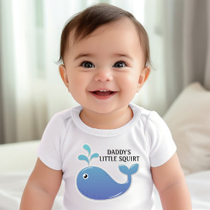 Söt blå val Liten strutte T Shirt