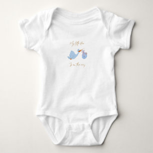 Söt Blå Varelse Grafisk Baby T-Shirt - Mjuk