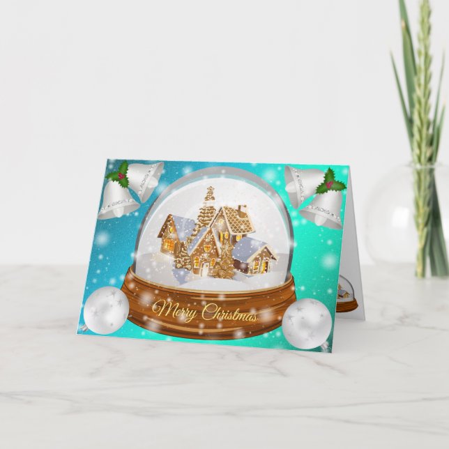 Söt blå vinter kort (Framsida)