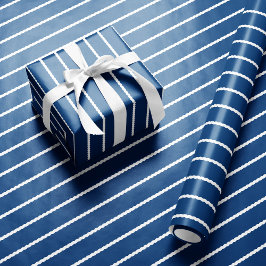 Söt, blå, vit helgdag i linjer presentpapper