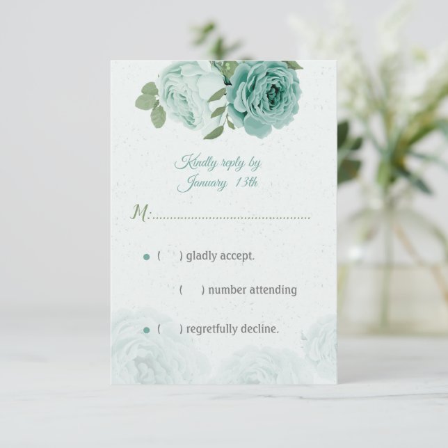 söt blåa blommor grönt löv botanisk OSA ca Kort (Stående Fram)