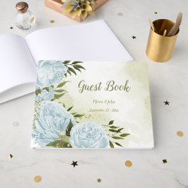 söt blåa blommor grönt löv botaniskt gästböcker