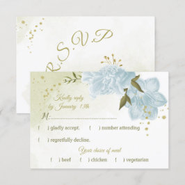 söt blåa blommor grönt löv botaniskt OSA kort