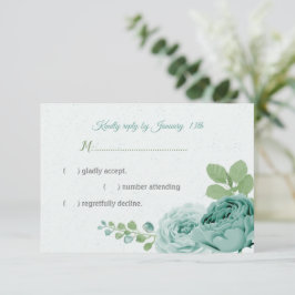 söt blåa blommor grönt löv OSA kort