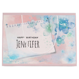 Söt Blåa blommor på Rosa Bakgrundsdag