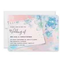 Söt Blåa blommor på Rosa Bröllop