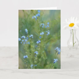 Söt Blåa blommor Wildblomma Art Note Card Kort