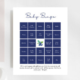 Söt blåbär Baby Bingo Baby Shower Game