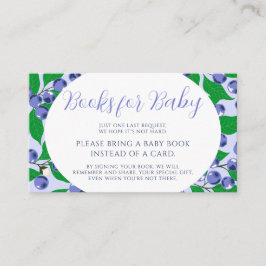 Söt blåbär Blue Baby Shower Bokar för Baby Tilläggskort
