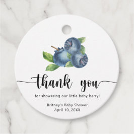 Söt blåbär - tack gåvor etiketter