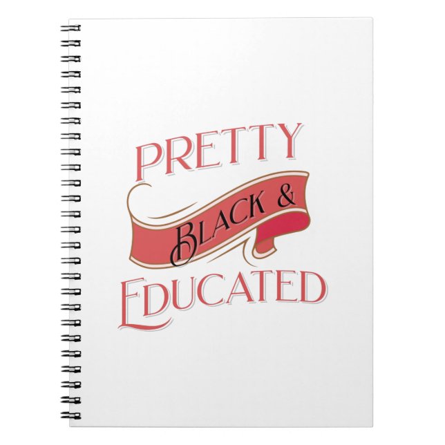 Söt Black and Educated Anteckningsbok (Framsidan)