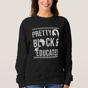Söt Black and Educated Black History Månad T Shirt