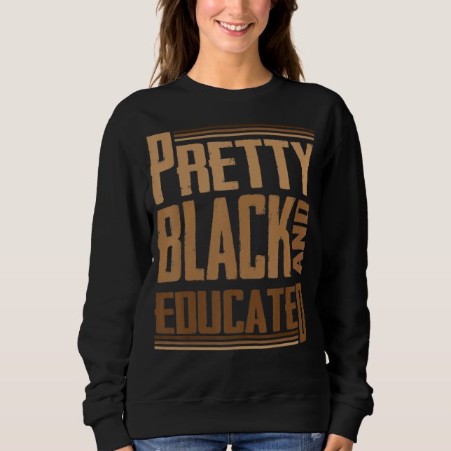 Söt Black and Educated Black History Month App T Shirt (Framsida)