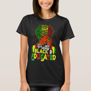 Söt Black and Educated Black History Month Outf T Shirt