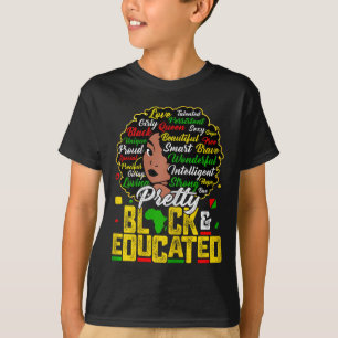 Söt Black and Educated: Jag är en stark afrikan T Shirt