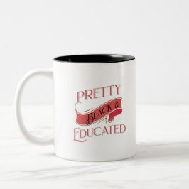 Söt Black and Educated Två-Tonad Mugg