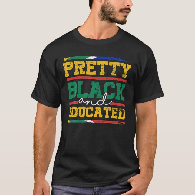 Söt Black and Educated Women Black History T Shirt (Framsida)