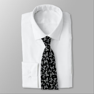 Söt Black and White Butterflies Mönster Motif Slips