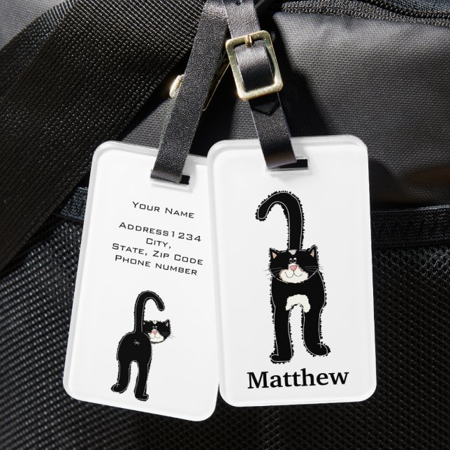 Söt Black Cat-Personlig Bagagebricka (Skapare uppladdad)