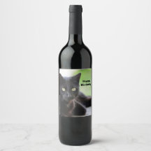 Söt Black Cat Photo Birthday