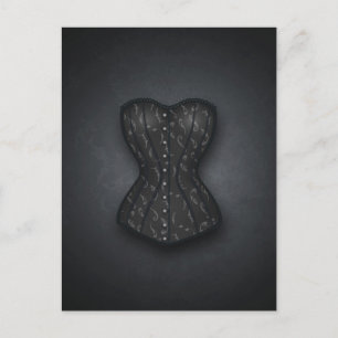 Söt Black Corset Vykort