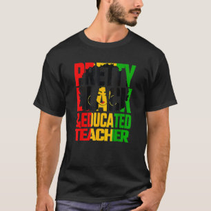 Söt Black Educacher Teacher Black History Mont T Shirt