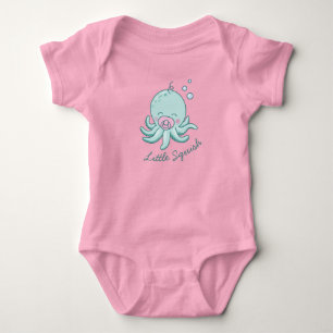 Söt bläckfisk baby shower Kawaii rosa flicka T Shirt