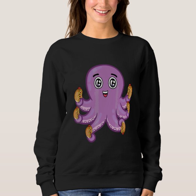 Söt bläckfisk korv t shirt (Framsida)