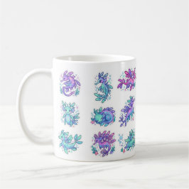 Söt bladig sjöhästdrake | Kawaii havsfantasi Kaffemugg