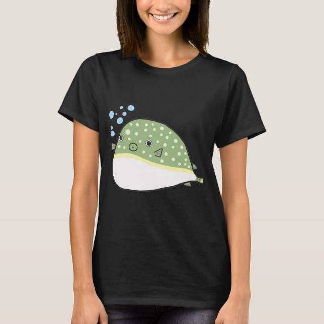 Söt blåsfisk (puffer / klotfisk) t shirt (Framsida)