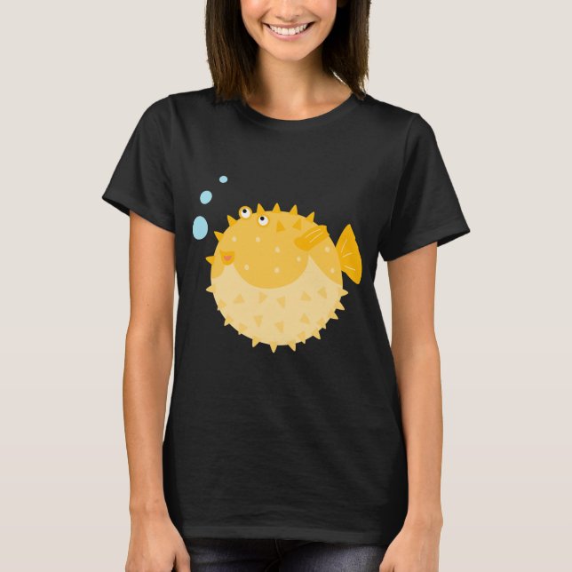 Söt blåsfisk t shirt (Framsida)